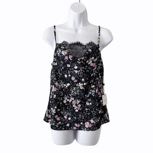 🖤🌸 Laundry by Shelli Segal Los Angeles Floral Lace Tank
